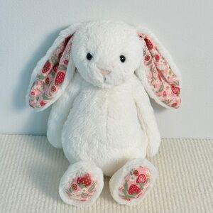 NWT Jellycat Blossom Cream Bunny 'Berry' Little HTF Sweet Face